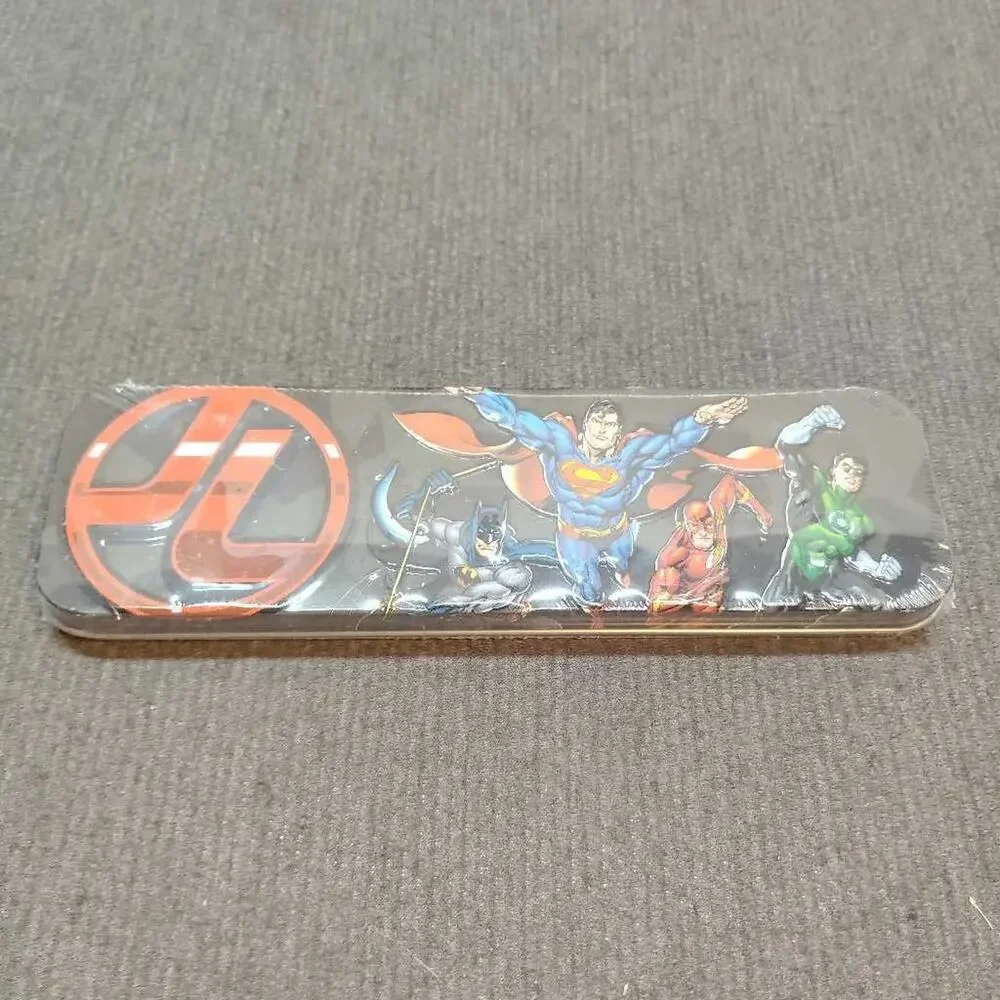 Justice League Metal Pencil Box Superman Batman Flash Green Lantern New